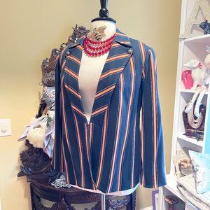NWT Chico's size 4 - which fits like 20W / 22W Striped Jacket Military Style